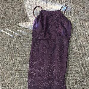 Windsor Purple Lace Backless Dress